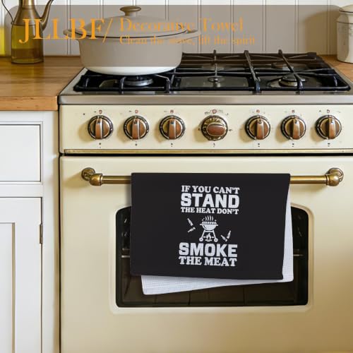 Funny BBQ Grilling Kitchen Hand Towels 16x24 Inch, Father's Day Grilling Gifts for Men Dad, Cooking Grill Lovers Gifts Decorative Hand Towels for Kitchen - color: The Meat
