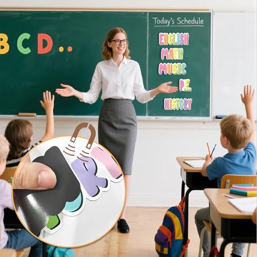 20 Pieces Classroom Schedule Magnets School Class Subject Magnets Teacher Subject Labels for Classroom Organization (Pastel) - color: Pastel