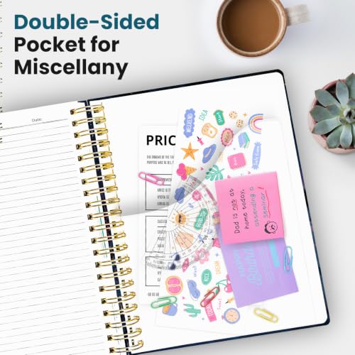 Taja Cute Large Spiral Lined Notebook for Work with 5 Removable Dividers - color: Z - Astral Echo