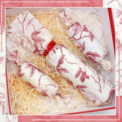 Benvo Floral Tissue Paper 20x29 Inch - 20 Sheets Decoupage Craft Paper for Gift Wrapping, Flower DIY Art Projects, Spring Wedding, Birthday & Baby Shower Decorations(Style N) - color: Pink Peony New
