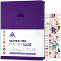Clever Fox Planner PRO Light, Undated Weekly Planner, 8.5x11, Purple - color: Purple (Undated), size: A4 (8.5" x 11") Light Version