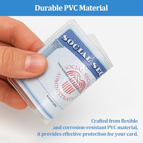 Social Security Card Protector Sleeves,10 Pack Social Security Card Holder/New Medicare Card Protector Sleeve/Credit Card Holder,SSN Card Protector - style: 10 PCS