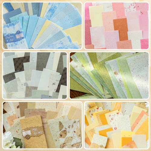 300 Sheet Retro Scrapbook Paper Set, 6 Packs Decorative Paper，for Letter Writing，Scrapbook paper，Junk Journal Supplies，DIY Collage，Card Making Supplies，Collage Background - color: M