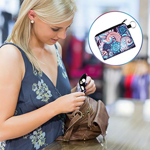 Boao 10 Pcs Small Change Coin Purse - size: 4.52 x 3.74 Inch, style: Exotic Flower Print
