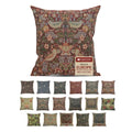 William Morris Strawberry Red Tapestry Throw Pillow Cover 16 x 16 in - color: Strawberry Red