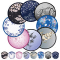 Gejoy 24 Pcs Chinese Flowers Folding Flying Discs Foldable Fans 8 Styles - color: Chinese Style Flowers