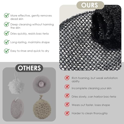 INNERNEED Body Shower Exfoliating Net Sponge Mesh Case Cover, Pack of 4 - color: (Set6) 4 Case