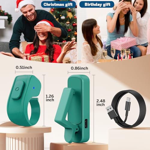 Page Turner Ring for Kindle,Remote Control for iPhone iPad Tablets eReaders - color: Jade