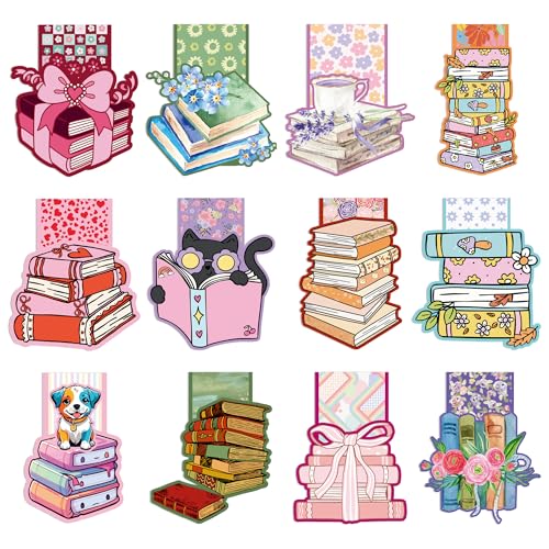 Cute Magnetic Bookmarks, Planner Page Marker, Bookmark Clips - style: Book Lover