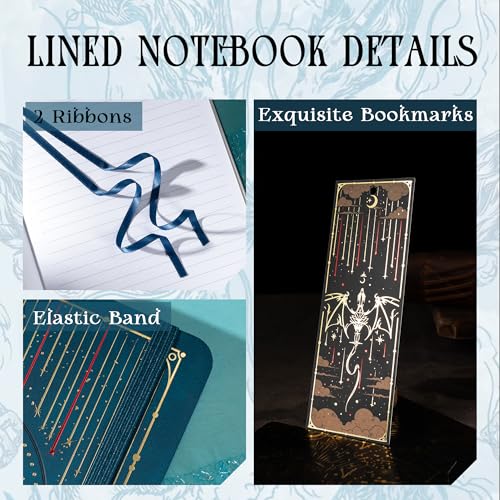 TIEFOSSI A5 Lined Journal for Women & Men, 100 GSM Thick Paper - color: Deep Blue, size: Lined