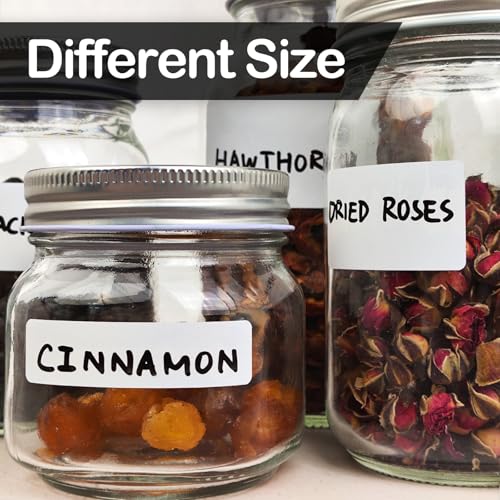 JIEHENG 170Pcs White Removable Labels for Jars with 2 Liquid Chalk Marker - color: White