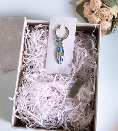 100 Set Keychain Display Cards with Bags,Jewelry Packaging Blank Hanging Cards for Selling - color: Pink