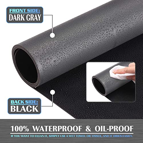 K KNODEL Extra Large Desk Mat, Leather Mouse Pad (47.2"x17", Dark Gray) - color: Dark Gray, size: 47.2" x 17"