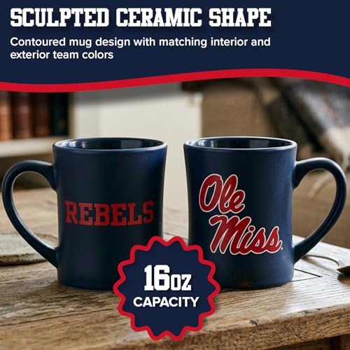 Ole Miss Rebels Ceramic Sculpted Mug 16oz - color: Ole Miss
