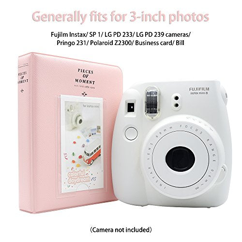 Ablus 64 Pockets Photo Album for Fujifilm Instax Mini 11 90 70 50S 26 25 9 8 8+ 7S Instant Camera, Polaroid Snap Z2300 PIC-300P Film & Kpop Photocards (Pink 2) - color: Pink 2