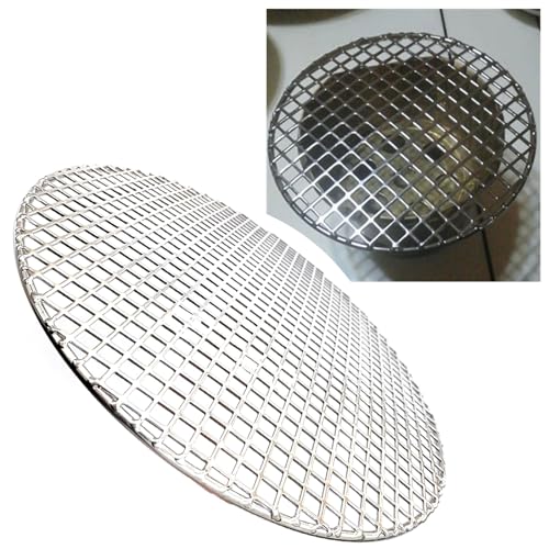 Eagles Round Grill Grates, 26.5cm/10" Heavyweight Cooking Rack Round BBQ Mesh 304 Stainless Steel Barbecue Grilling Grate Cross Wire Steaming Cooling Barbecue Rack/Carbon Baking Net/Grill/Pan Grate - size: 26.5cm/10.43"