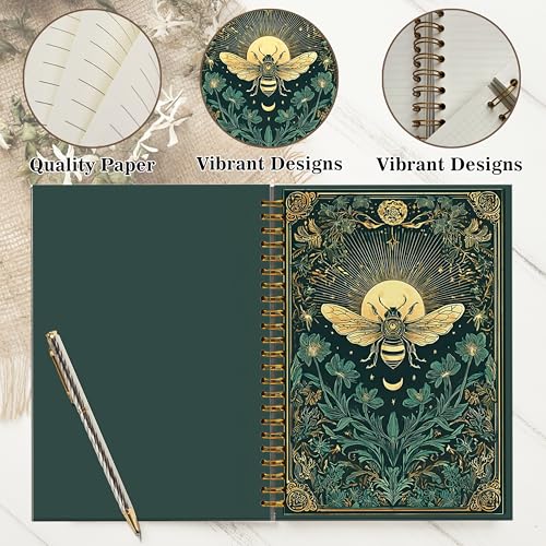 Journaling Notebooks for Women, Magical Bee Goddess Notebook - Vintage Notebook Gifts, A5 Spiral Journal Notebook Office Supplies Gifts for Women Birthday Christmas (BEE) - color: BEE