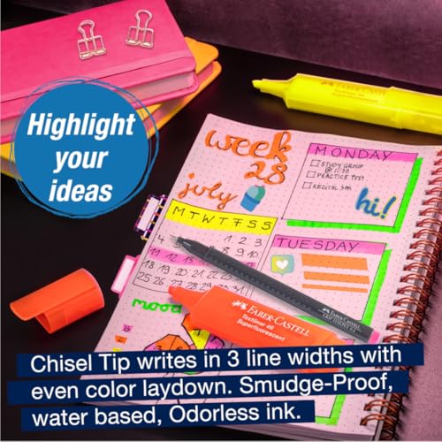 Faber-Castell Essential Note Taking Supplies - Studying Essentials Set with 6 Fineliner Journal Pens, College School Supplies, Stationary and Planner Accessories