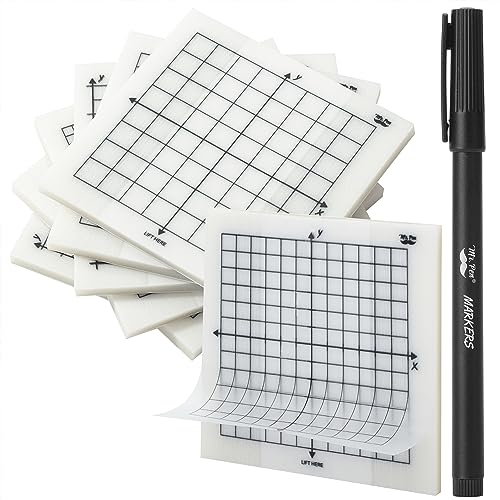 Mr. Pen- Transparent Graph Sticky Notes, 3x3 Inch, 6 Pads, 50 Sheets/Pad