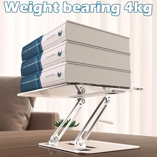 Acrylic Adjustable Book Stand, Reading Stand with Lift Design, High-Density Alloy Desktop Document Holder for Document Recipe, Cookbook, Music Book (Silver) - color: Silver
