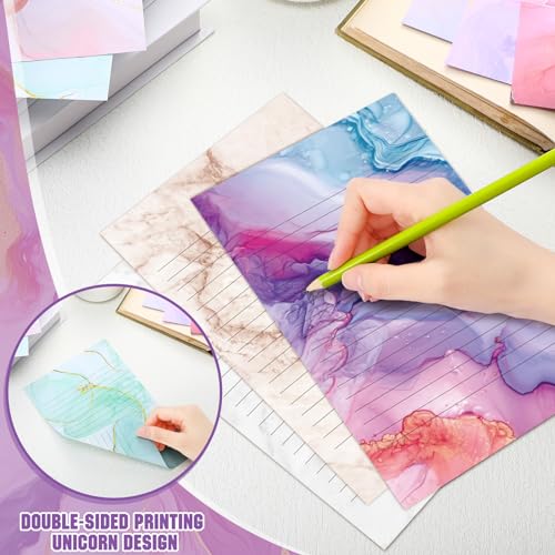 TaoBary 160 Pcs Marble Stationery Paper and Envelopes Set, 5.5 x 8.25'' - size: 5.5 x 8.25 Inch, style: Marble
