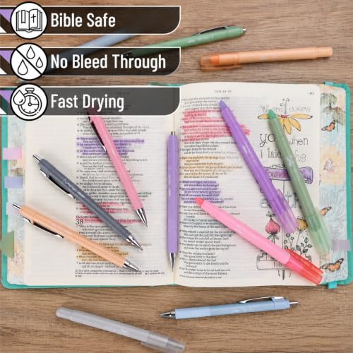 Mr. Pen- Bible Highlighters and Pens No Bleed, 12 Pack - color: Pastel