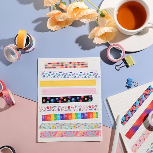 TaoBary 33 Rolls Washi Tape Set, 15mm Holiday Seasonal,Cool Style - style: Cool Style