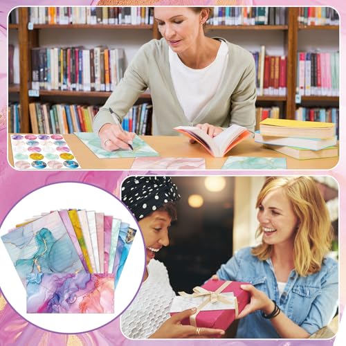 TaoBary 160 Pcs Marble Stationery Paper and Envelopes Set, 8.5 x 11'' - size: 8.5 x 11 Inch, style: Marble
