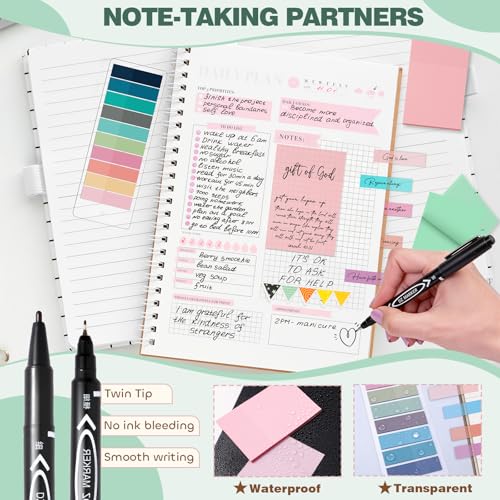 XKDOUS 42 Bible Study Supplies Journaling Kit with Bible Highlighter, Green - color: Mint Green