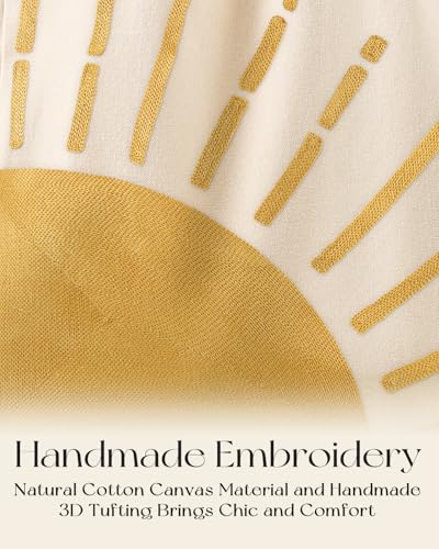 Miss Adola Embroidery Canvas Tote Bag with Pocket & Buckle - color: Sun