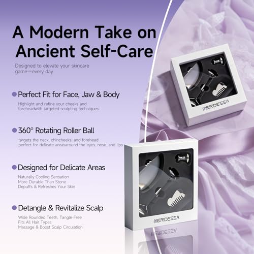 4 in 1 Stainless Steel Face Roller & Gua Sha Set
