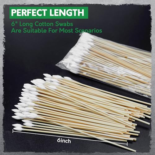 700Pcs 6 Inch Wooden Long Cotton Swabs Strong Tipped Applicators - color: C-700 PC Pointed