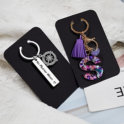 Temlum 3''x4.7'' Keychain Display Cards with Self-Sealing Bags, Black 100p - color: Black