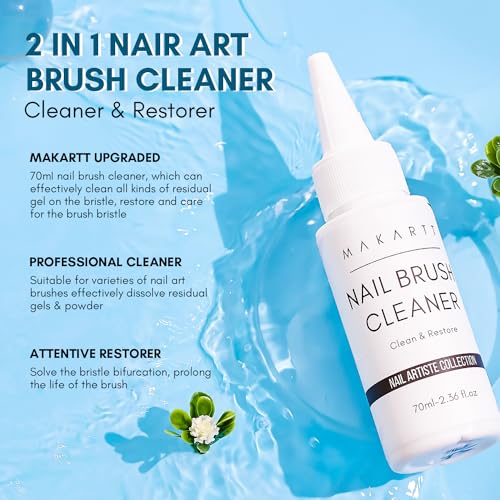 Makartt Nail Art Brushes Cleaner 70ml/2.36 Fl.oz - color: Clear-Nail Brush Conditioner