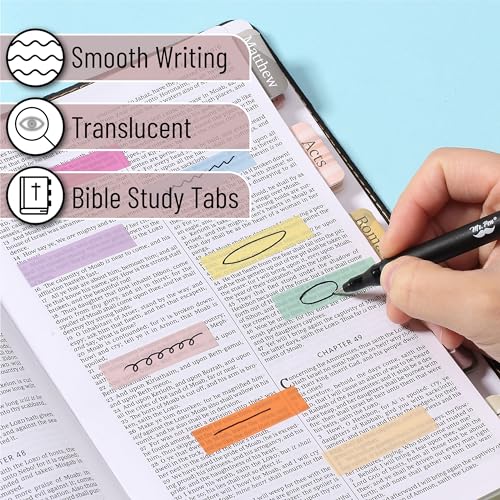 Mr. Pen- Colorful Sticky Tabs, 16 Sets, 3200 pcs, Translucent Page Markers - color: Spectrum, size: 3200 Pcs
