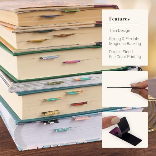 Christian Art Gifts Colorful Inspirational Magnetic Scripture Bookmark Set for Women: Bible Verses, White, Purple, Teal, Pink, Green Multicolor Floral Cute Watercolor Theme for Books, Bibles, Set of 6 - color: Trust in the Lord