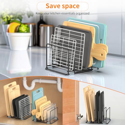 Cutting Board Organizer, Kitchen Cabinet Organizer - style: 1PC(Medium)