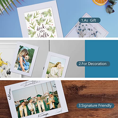 Somime 8x10 Precut Picture Mats,White 8x10 Picture Mats for 5x7 Photo - size: 8"x10" 10pack white mats