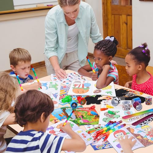 BenLouis 192Pcs Birthday Coloring Set for Kids Party Favors