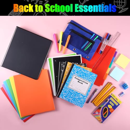 68 Pcs High School and College Back to School Supplies Kit for Student Senior Essential Learning Tools Supply Box