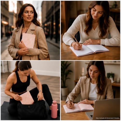 WORLD TRAVELER Large Lined Journal Notebook 256 Ruled White & Ivory Pages - color: Apricot Floral