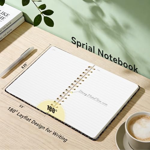 Lined Spiral Journal Notebook for Work A5, 160 Pages, Leopard Print - color: Leopard Print 1