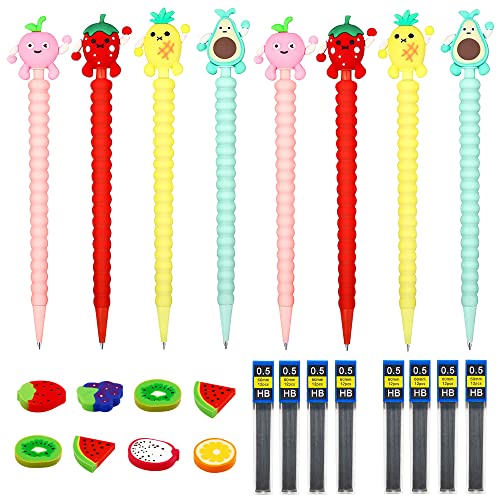 24PCS Cute Mechanical Pencil Set, 8PCS Pastel Mechanical Pencil 0.5mm
