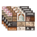 Brown Coffee Theme Placemats Washable Table Placemat Set of 4 - color: Brown Beige, size: Set of 4