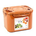 e-jen Premium Kimchi, Sauerkraut Container Probiotic Fermentation with Inner Vacuum Lid (Earthenware Brown, 2.2 gal/ 8.5L) - color: Earthenware Brown, size: 2.2 gal