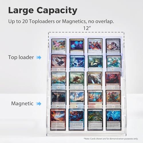 DEEIF 5 Tier Acrylic Trading Card Display Stand for Sports Cards, 1 Pack - size: 5 Tier, 1 Pack