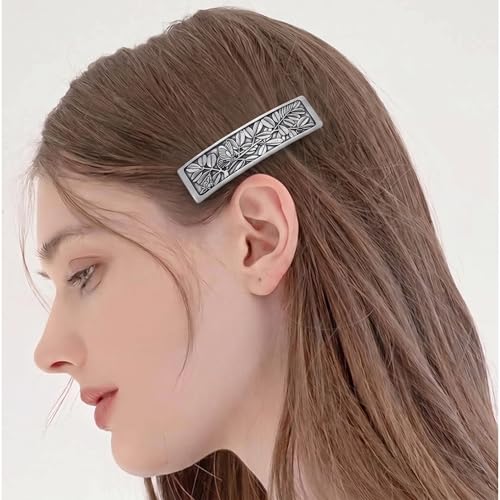 DANFORTH Butterfly & Bee Pewter Barrette | Handcrafted in the USA - color: Silver
