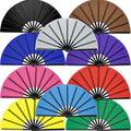 10 PCS Boots on The Ground Hand Fan Bulk - Rave Fans 13 Inch Large Clacking Fans for Line Dancing Make Loud Sounds for Party - color: Mixed Colors