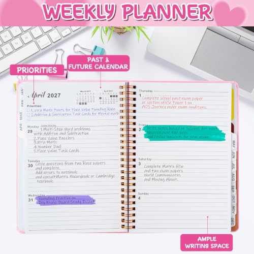 Xqumoi 2027 A5 Planner Pink Bitches Sweary Weekly and Monthly Planner Gift - color: Pink Bitches 2027, size: A5