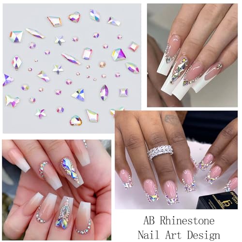 Nail Art Rhinestones Charms AB Crystals for Women Nail Design - color: Colorful-05